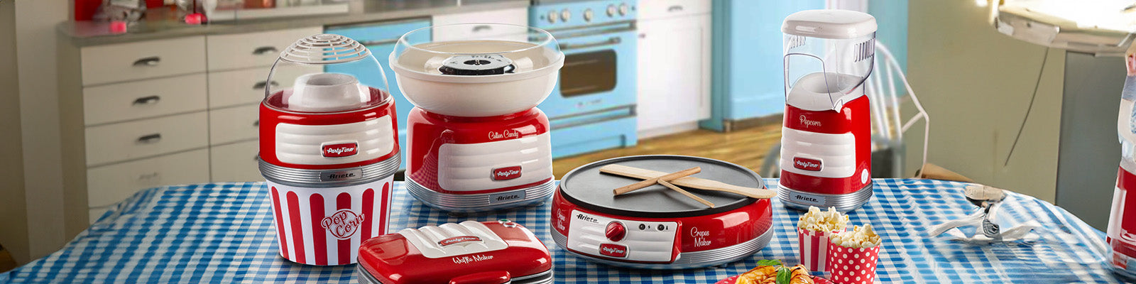 Pizza, waffles, popcorn