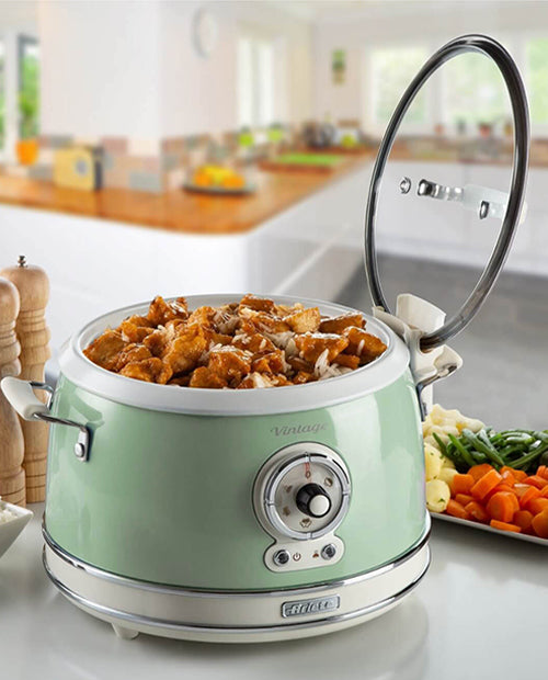 COOKER & SLOW COOKER OREZ 2904, verde, 3.5 l, Vintage - ARIETE - Image 2