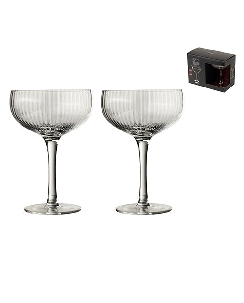 Set de 2 pahare pentru cocktail, 300 ml, sticla, colectia Optic - SIMONA'S COOKSHOP - Image 2