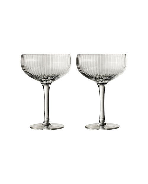 Set de 2 pahare pentru cocktail, 300 ml, sticla, colectia Optic - SIMONA'S COOKSHOP