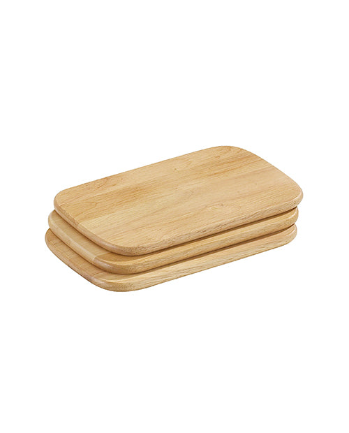 Set de 3 tocatoare din lemn de arbore de cauciuc, 22 x 15 cm - ZASSENHAUS