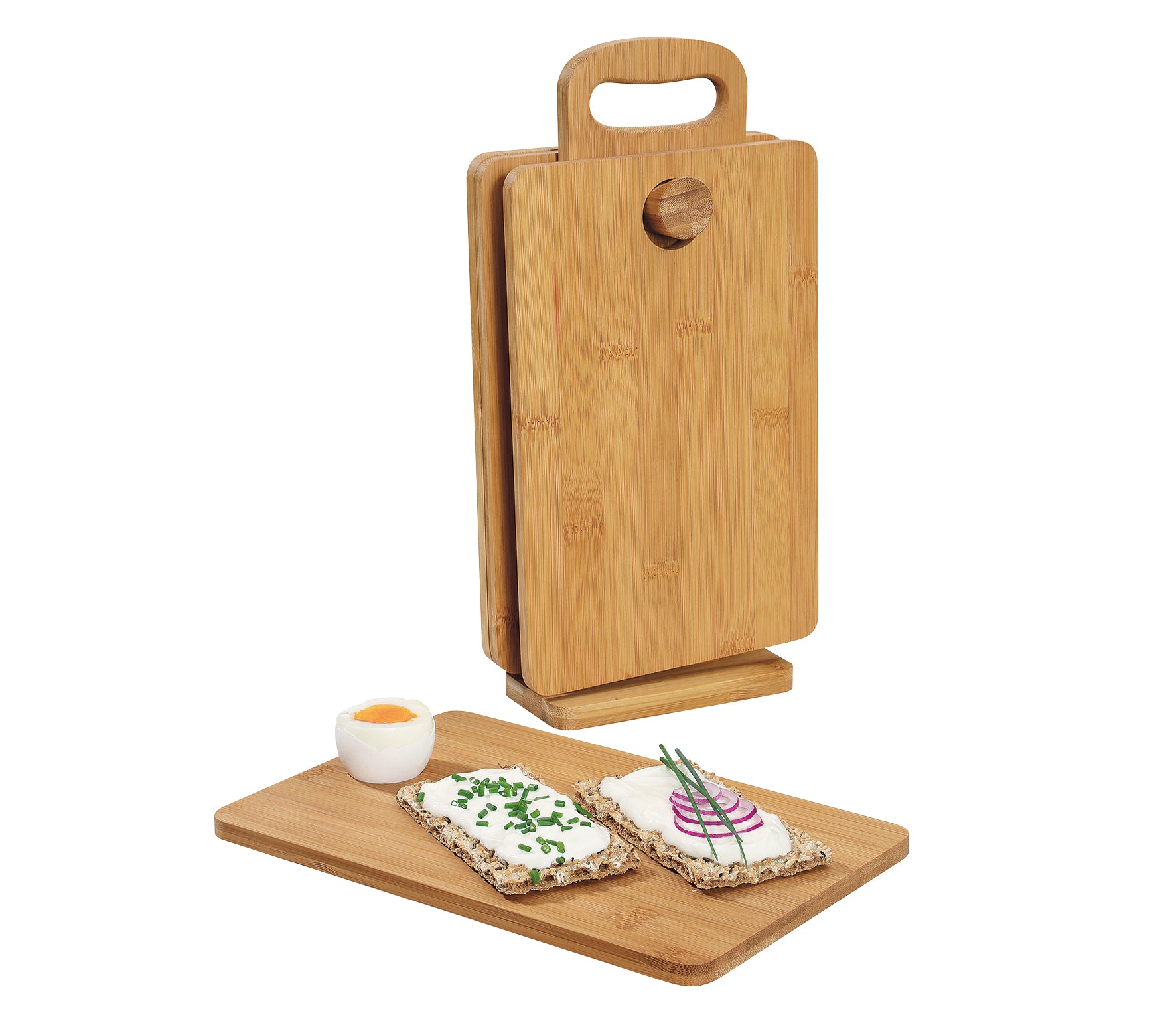 Set de 4 blaturi cu suport din lemn de bambus, colectia Eco Line - ZASSENHAUS - Image 1