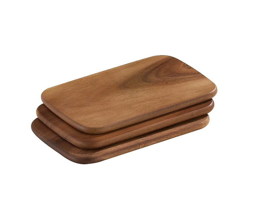 Set de 3 tocatoare din lemn de acacia, 22 x 15 cm - ZASSENHAUS