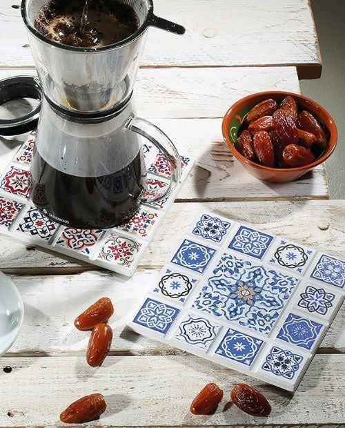 Suport ceramic pentru pahare, rosu, 11 cm, Marrakesch - ZASSENHAUS - Image 1