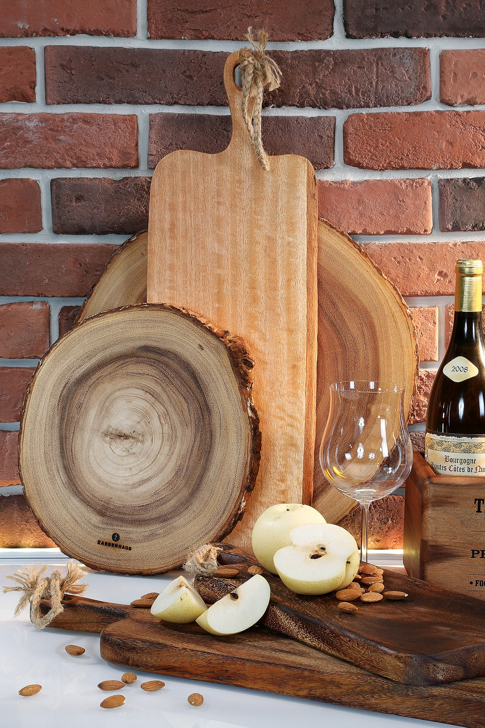 Tocator rotund, lemn de acacia, 32 cm - ZASSENHAUS - Image 2