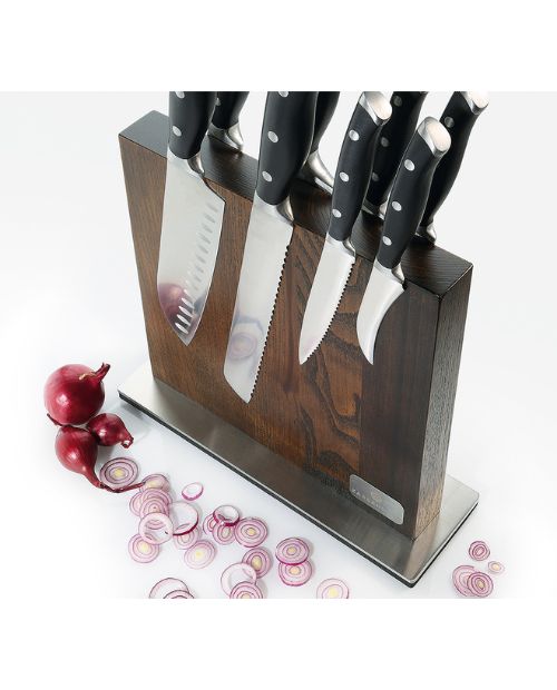 Bloc magnetic pentru cutite, lemn de frasin si otel inoxidabil - ZASSENHAUS - Image 1