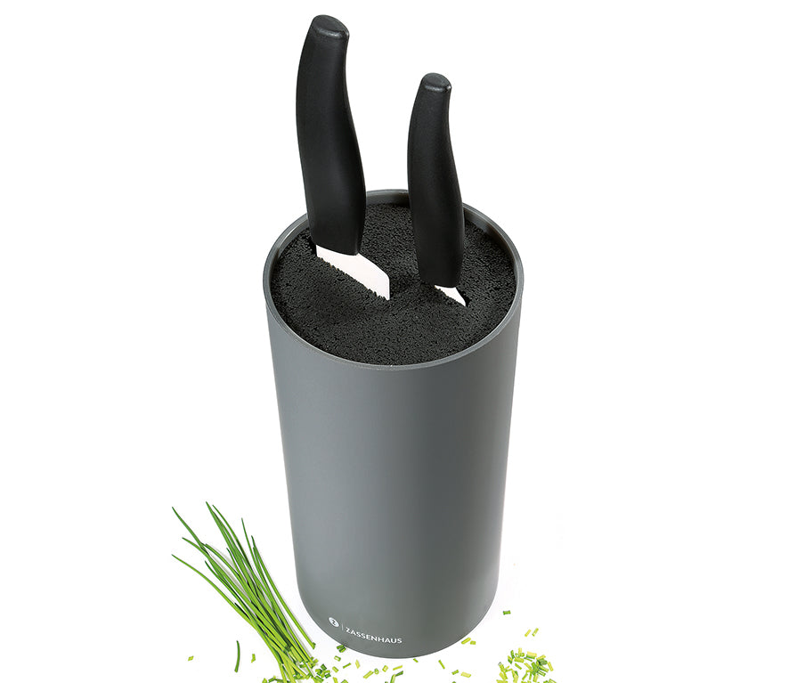 Bloc vertical pentru cutite, rotund, gri  - ZASSENHAUS - Image 1
