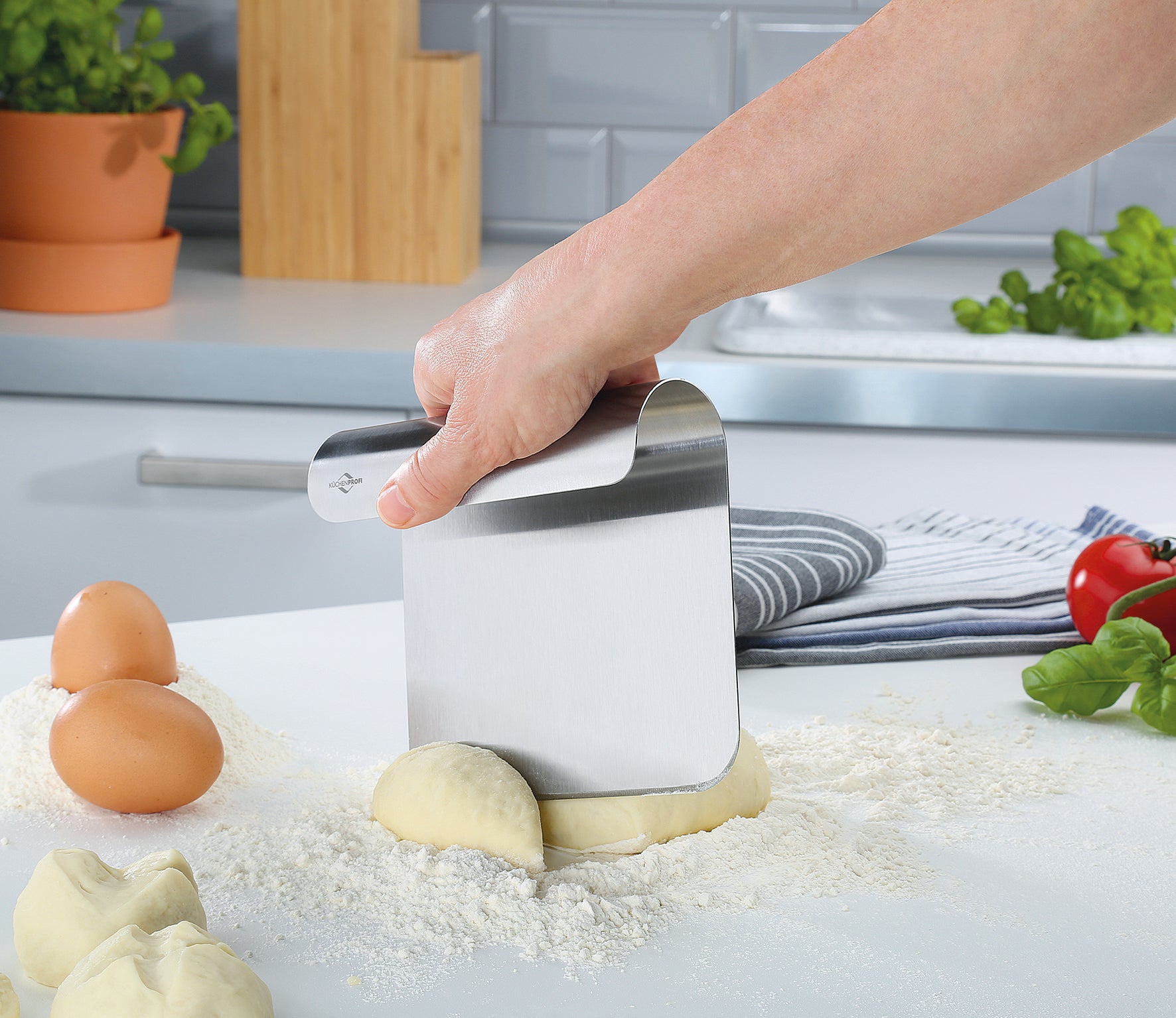 Racleta pentru aluat, inox, 14,3cm - KUCHENPROFI - Image 1