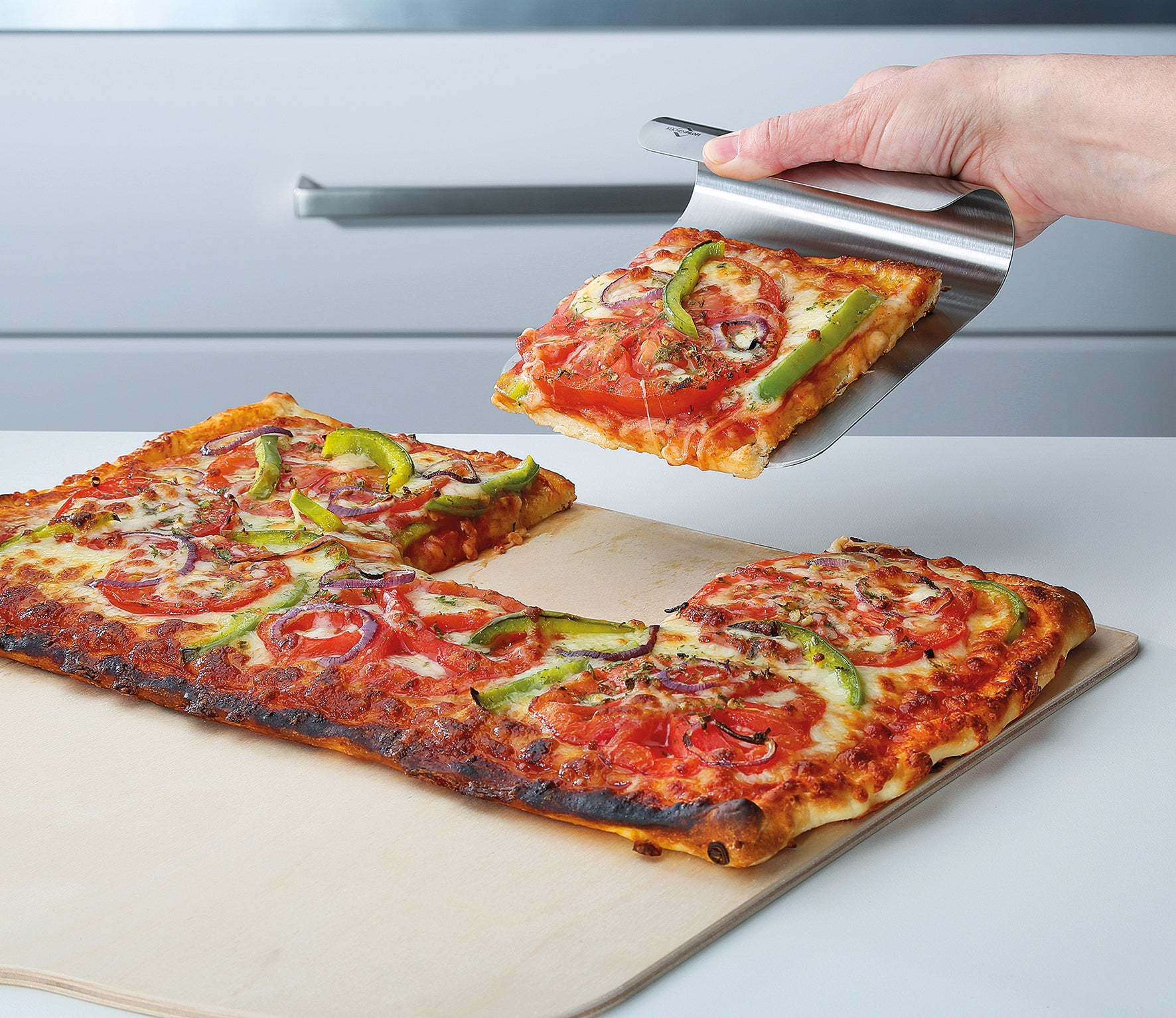 Racleta pentru aluat, inox, 14,3cm - KUCHENPROFI - Image 2