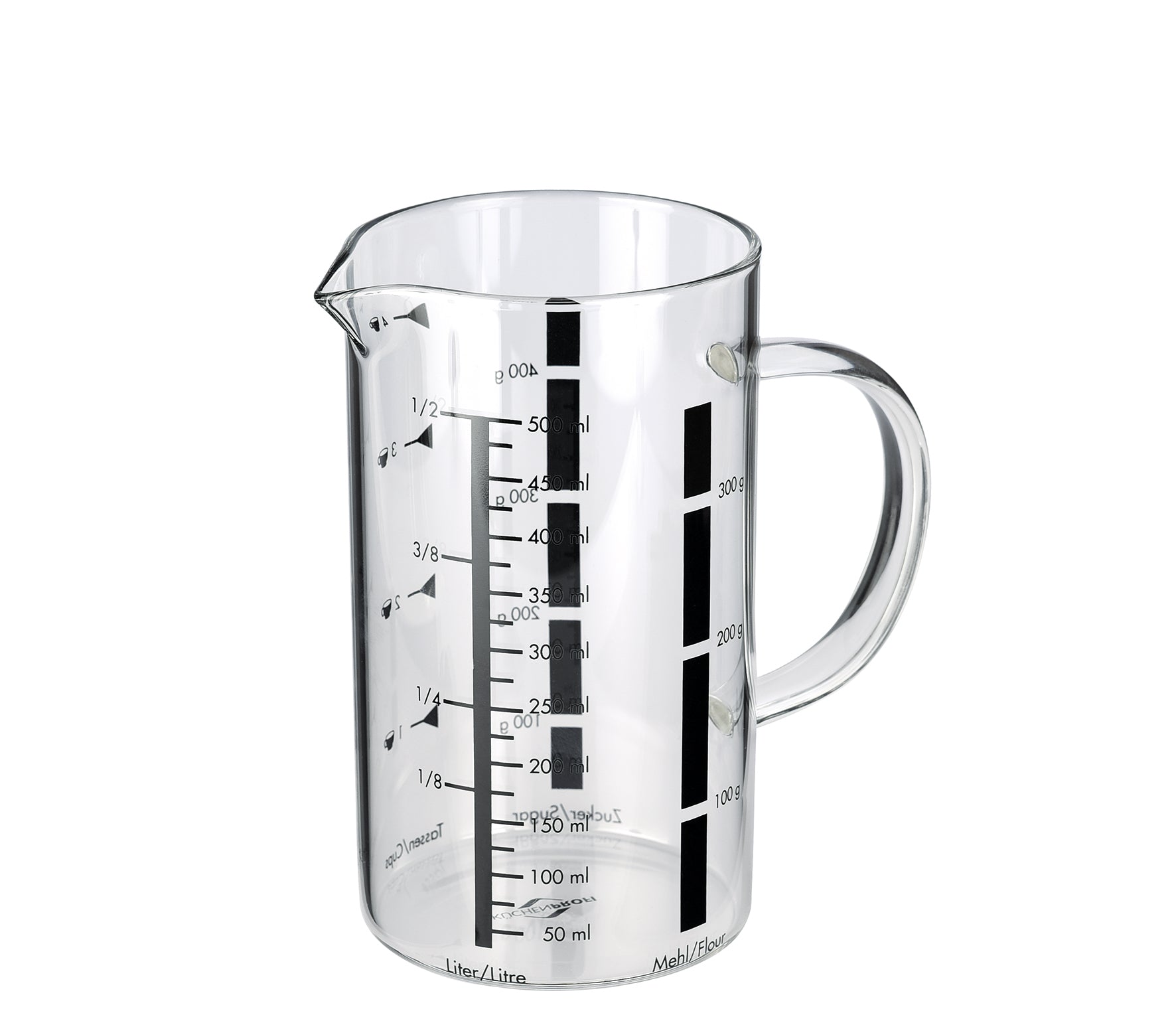 Cana gradata de masurare, sticla borosilicat, 500 ml, KUCHENPROFI