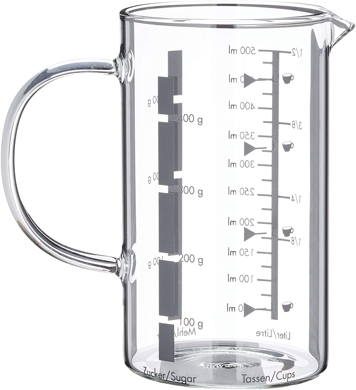 Cana gradata de masurare, sticla borosilicat, 500 ml, KUCHENPROFI - Image 2