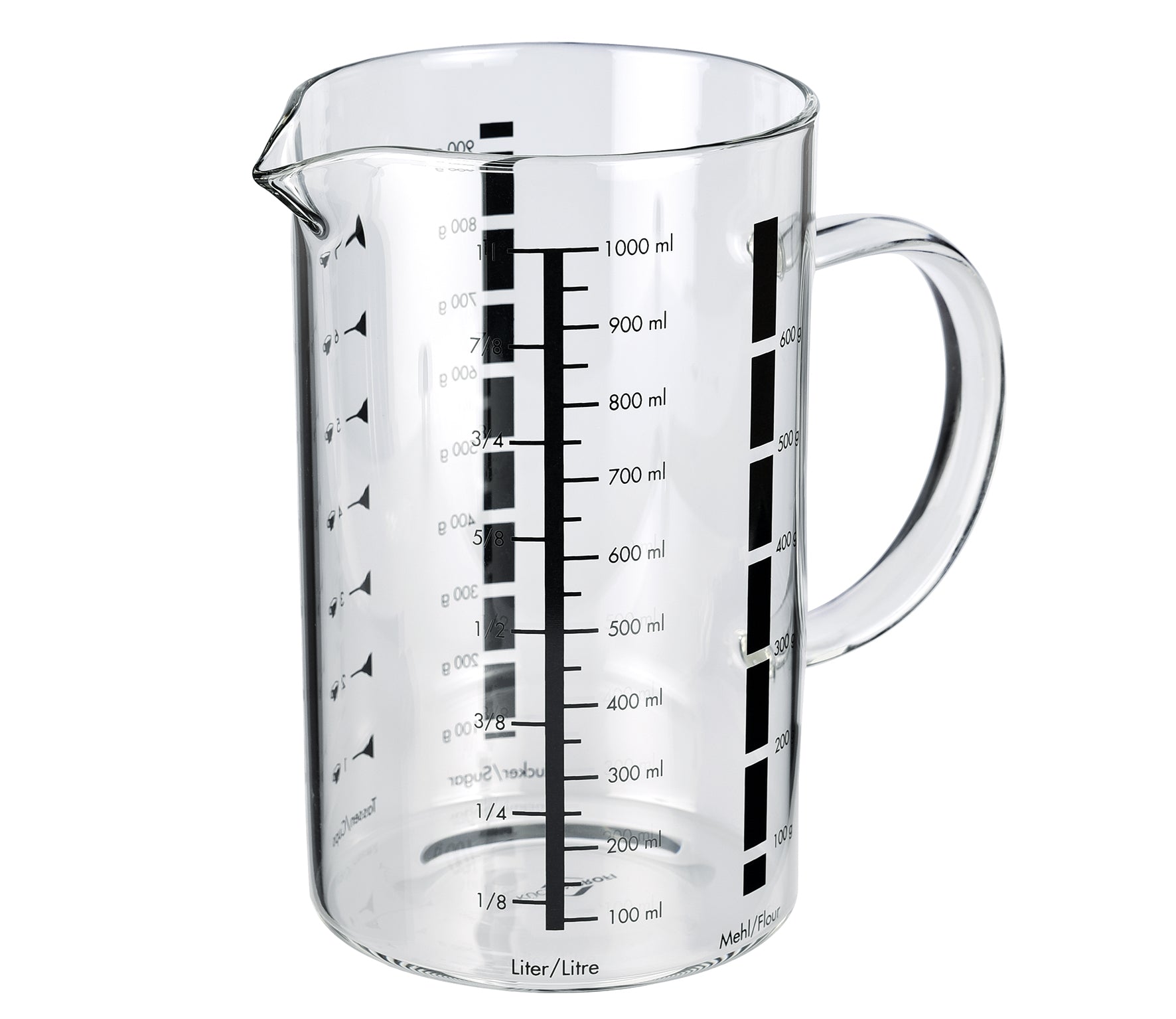 Cana gradata de masurare, sticla borosilicat, 1000 ml, KUCHENPROFI