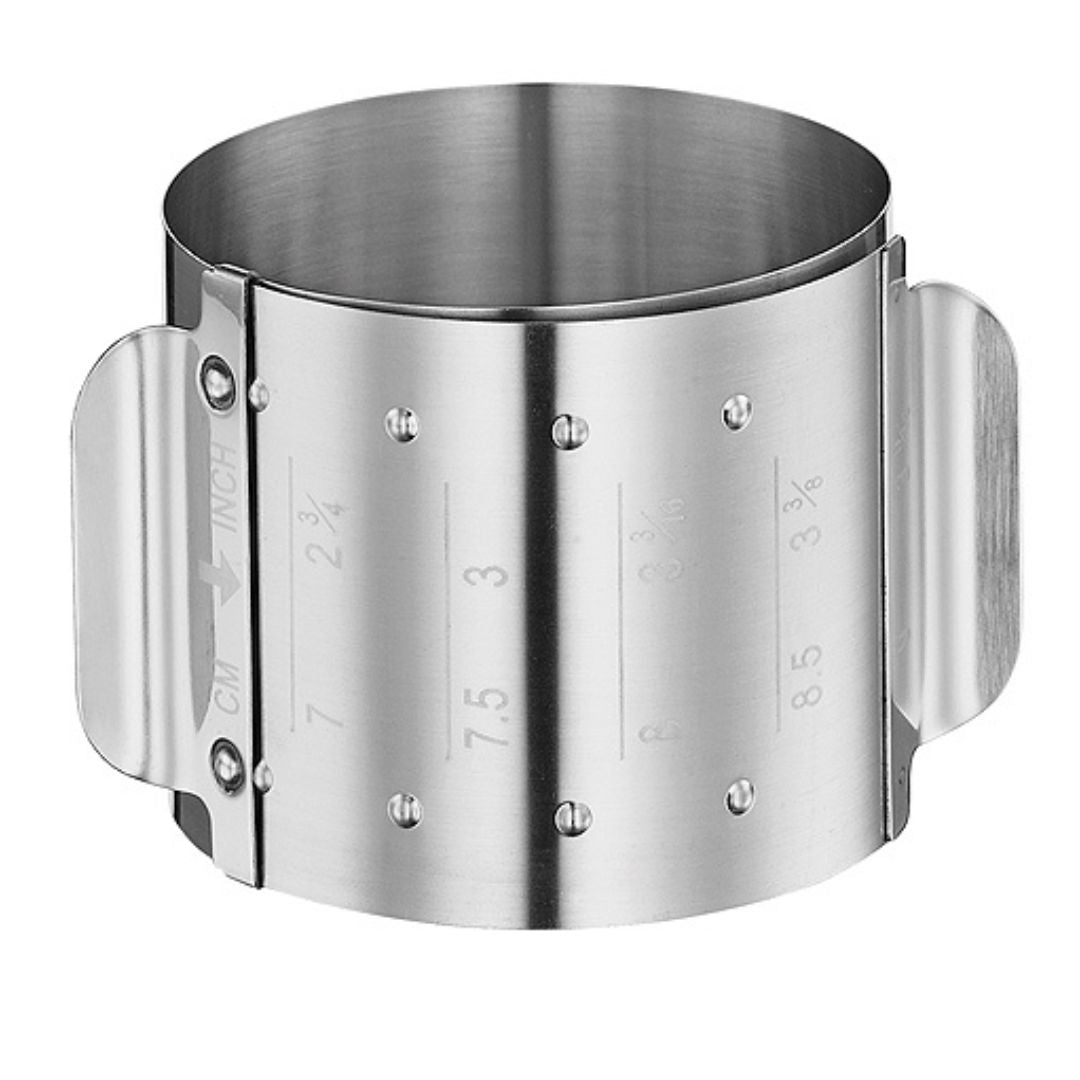 Inel pentru desert/aperitive, 7-9 cm, inox, ajustabil - KUCHENPROFI