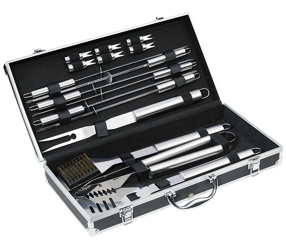 Set pentru gratar, 16 ustensile din inox, model Arizona, colectia BBQ - KUCHENPROFI