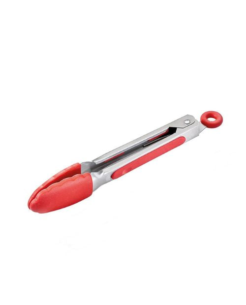 Cleste mini din otel inoxidabil si silicon, 21 cm rosu/negru - KUCHENPROFI