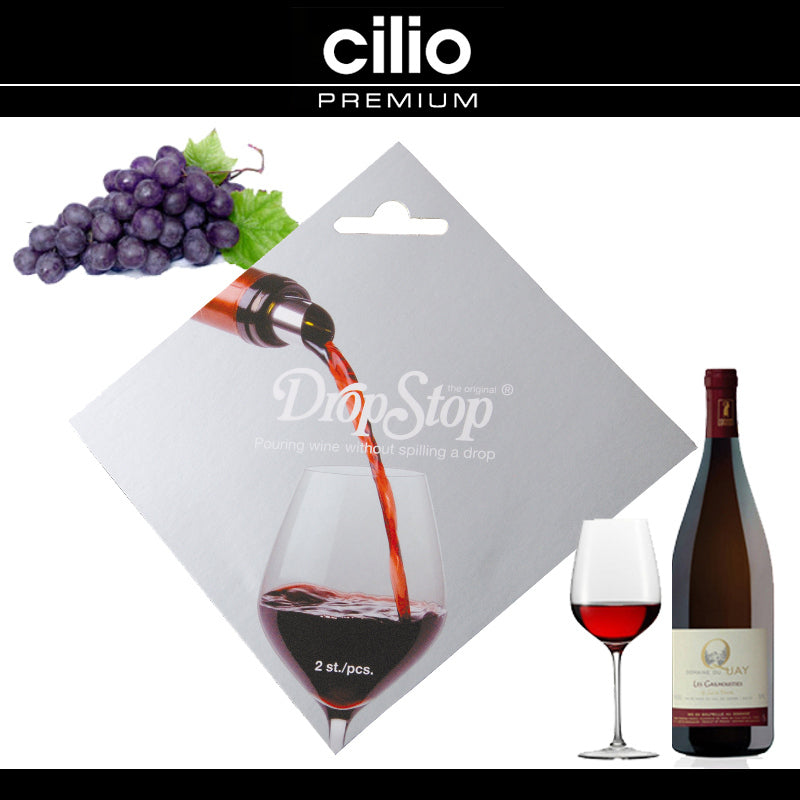 Set 2 picuratoare Dropstop® pentru sticla de vin - CILIO - Image 1