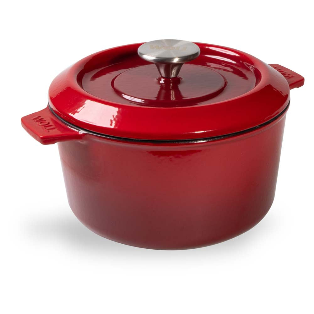 Cratita din fonta cu capac, Iron, rosie, 4.2 litri - Woll - Image 3