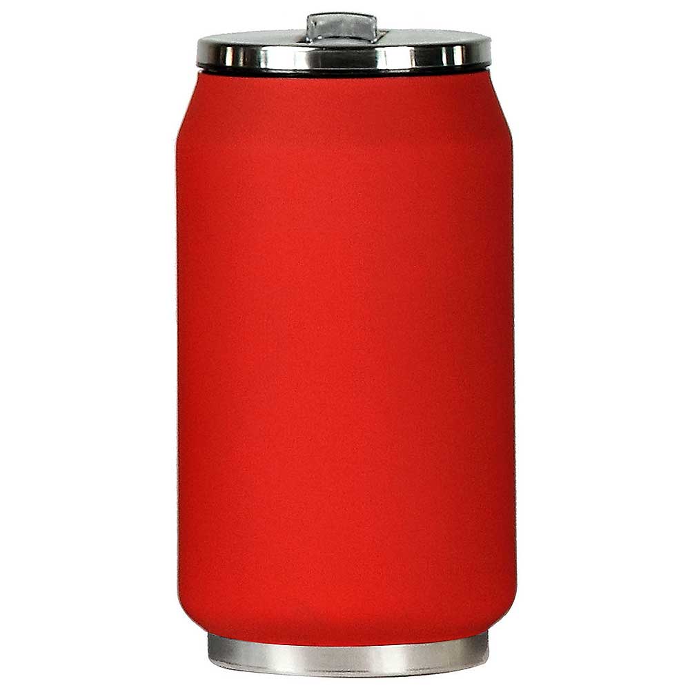 Cutie izoterma cu pai, 280ml, rosu mat, colectia Soft touch - YOKO DESIGN