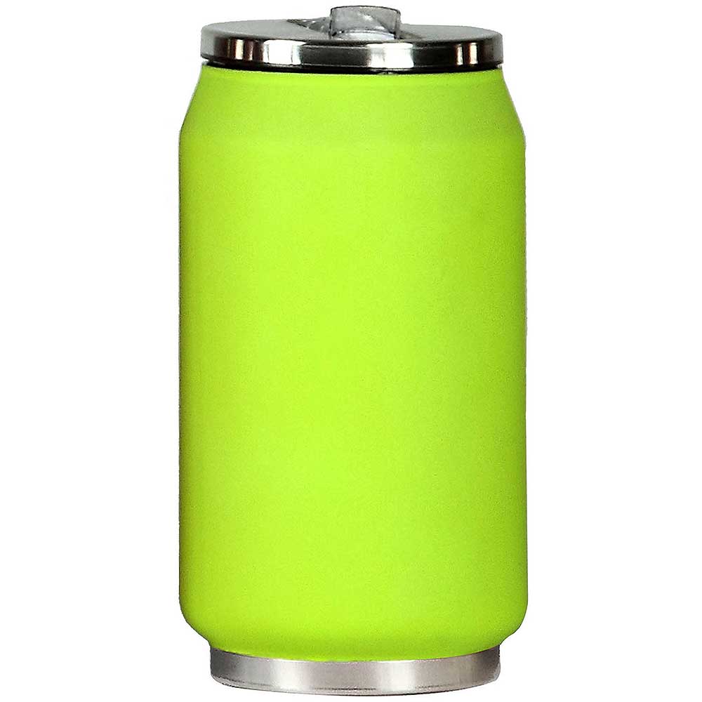 Cutie izoterma cu pai, 280ml, model verde aprins, colectia Soft touch - YOKO DESIGN