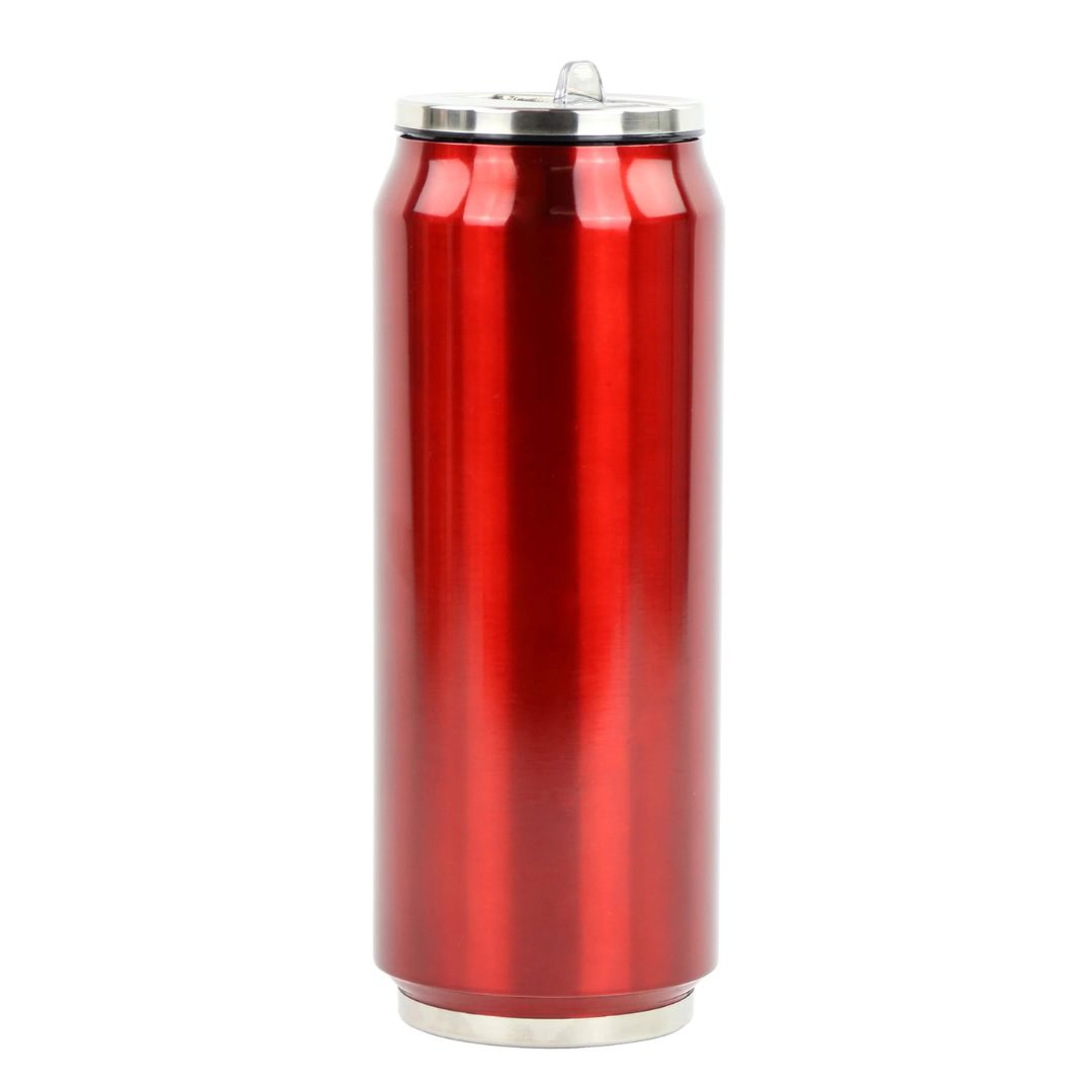 Cutie izoterma cu pai, 500ml, model rosu - YOKO DESIGN