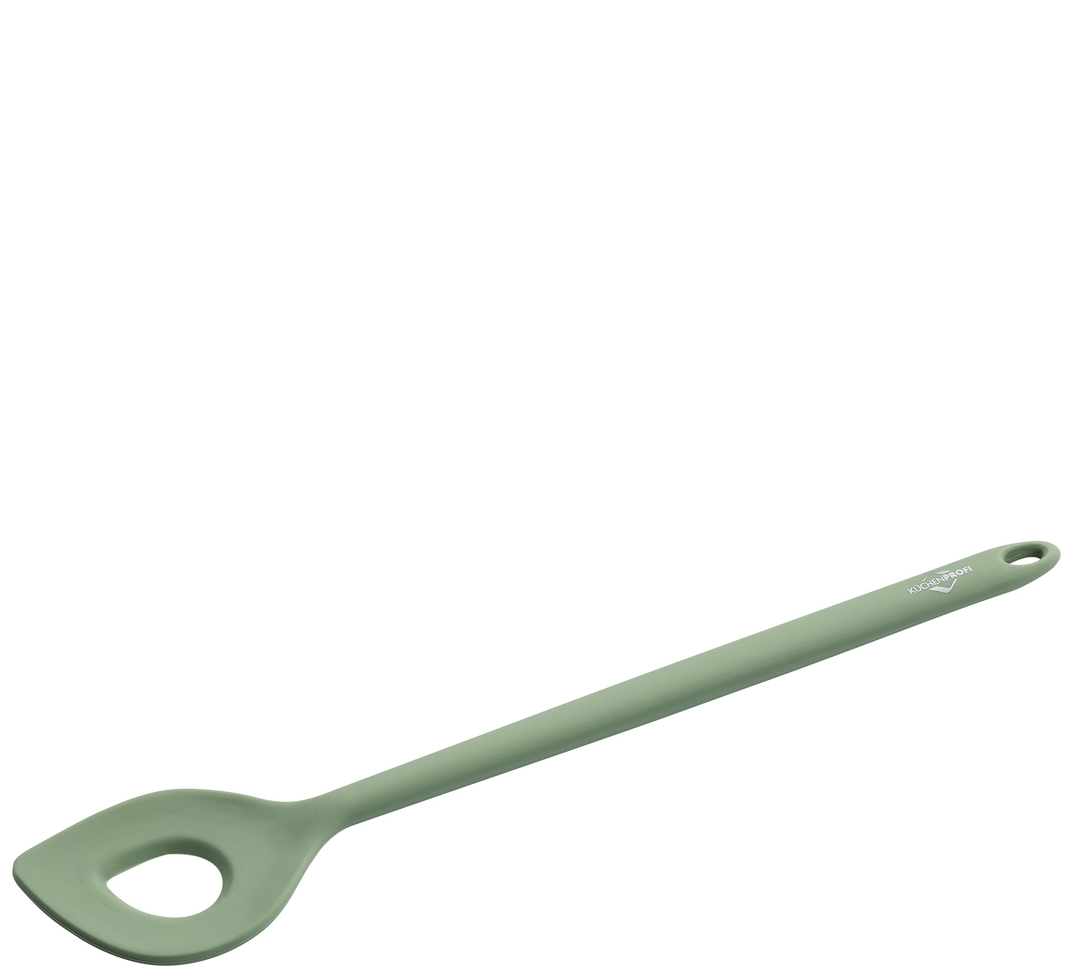Lingura perforata pentru amestecare, silicon, 30 cm, verde - KUCHENPROFI