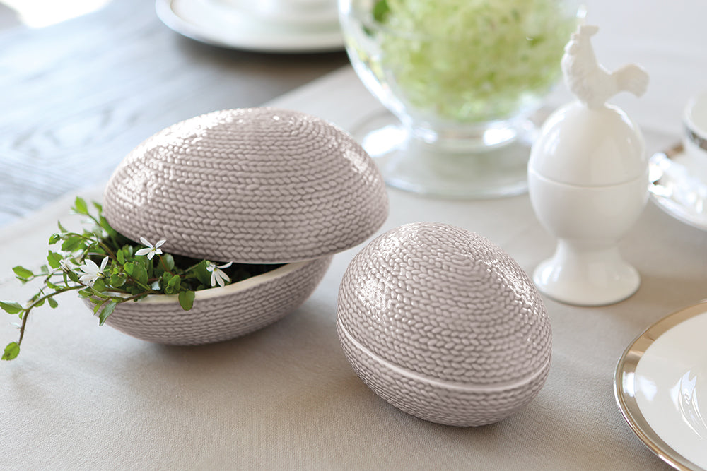 Cutie decorativa din portelan, gri, 8 x 9 x 13 cm, colectia Pasko - FINK - Image 1