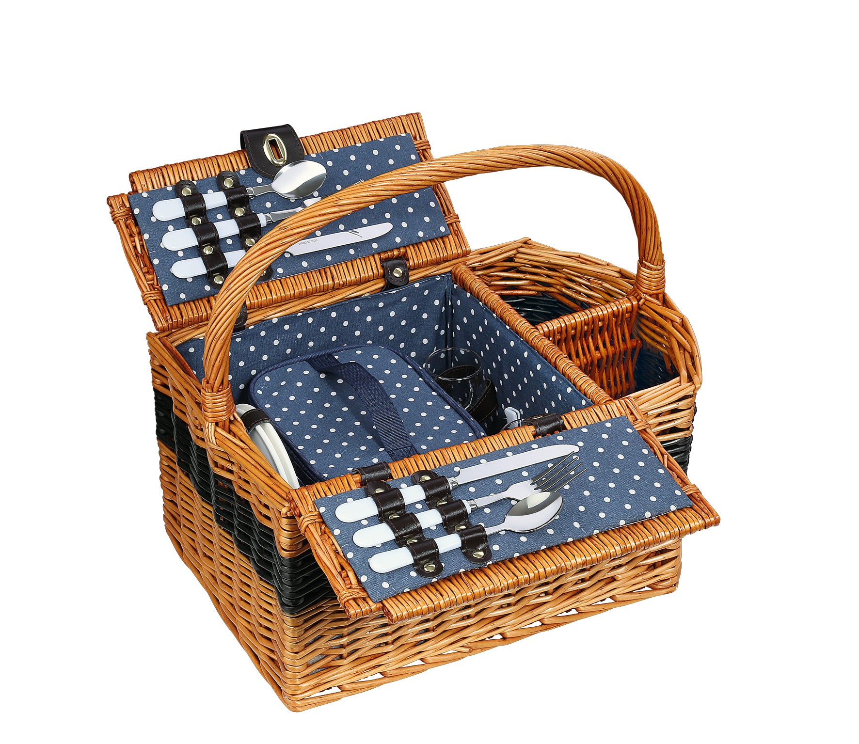 Cos de picnic pentru 2 persoane, salcie impletita, model Cernobbio - CILIO