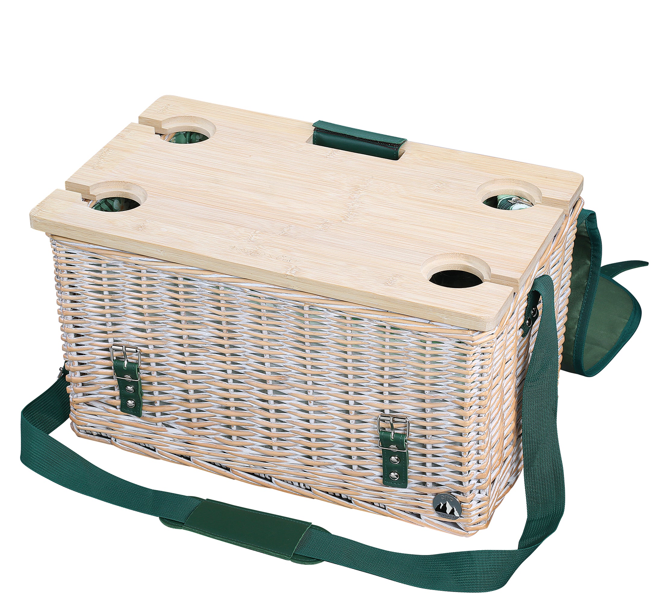 Cos de picnic pentru 4 persoane, salcie impletita, model Ponza - Zassenhaus