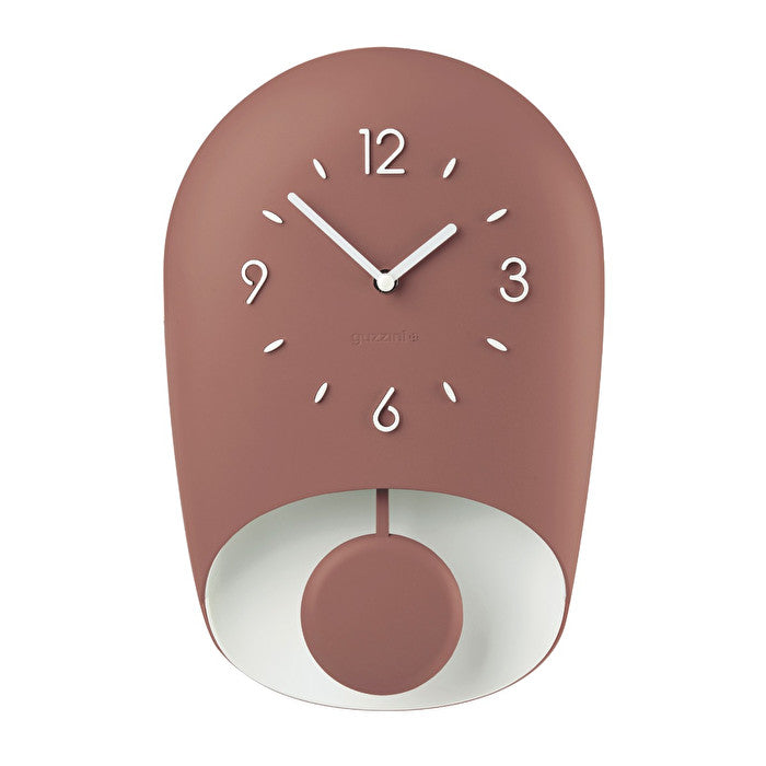 Ceas de perete cu pendula, rosu, colectia Home - GUZZINI