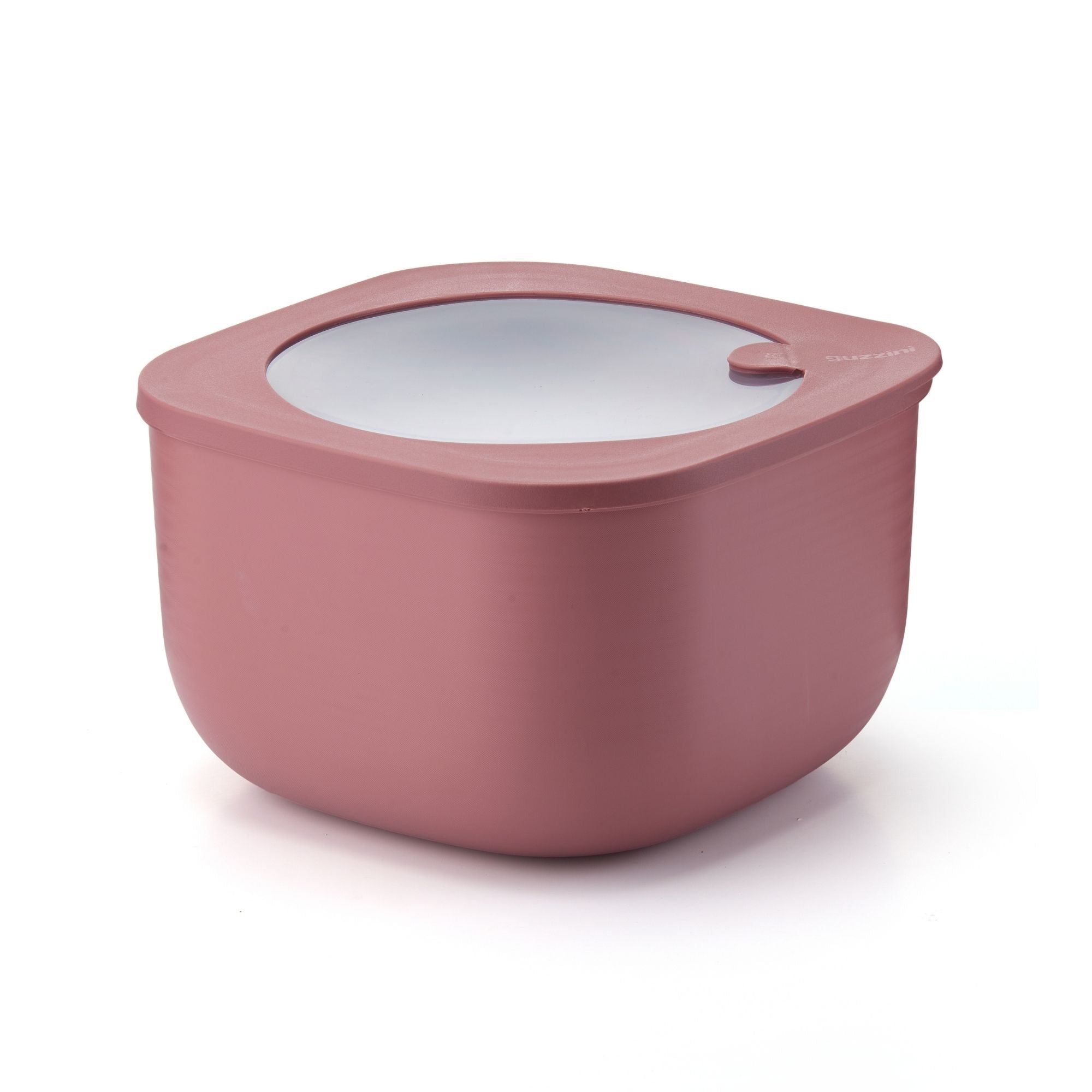 Cutie cu capac pentru depozitare, patrat, 2800 ml, visiniu, Store&More Bio – GUZZINI