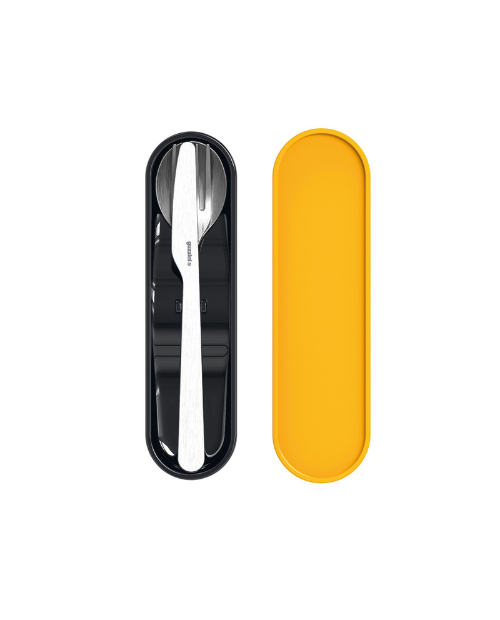 Set de tacamuri cu cutie, galben, colectia Store and Go - GUZZINI - Image 2