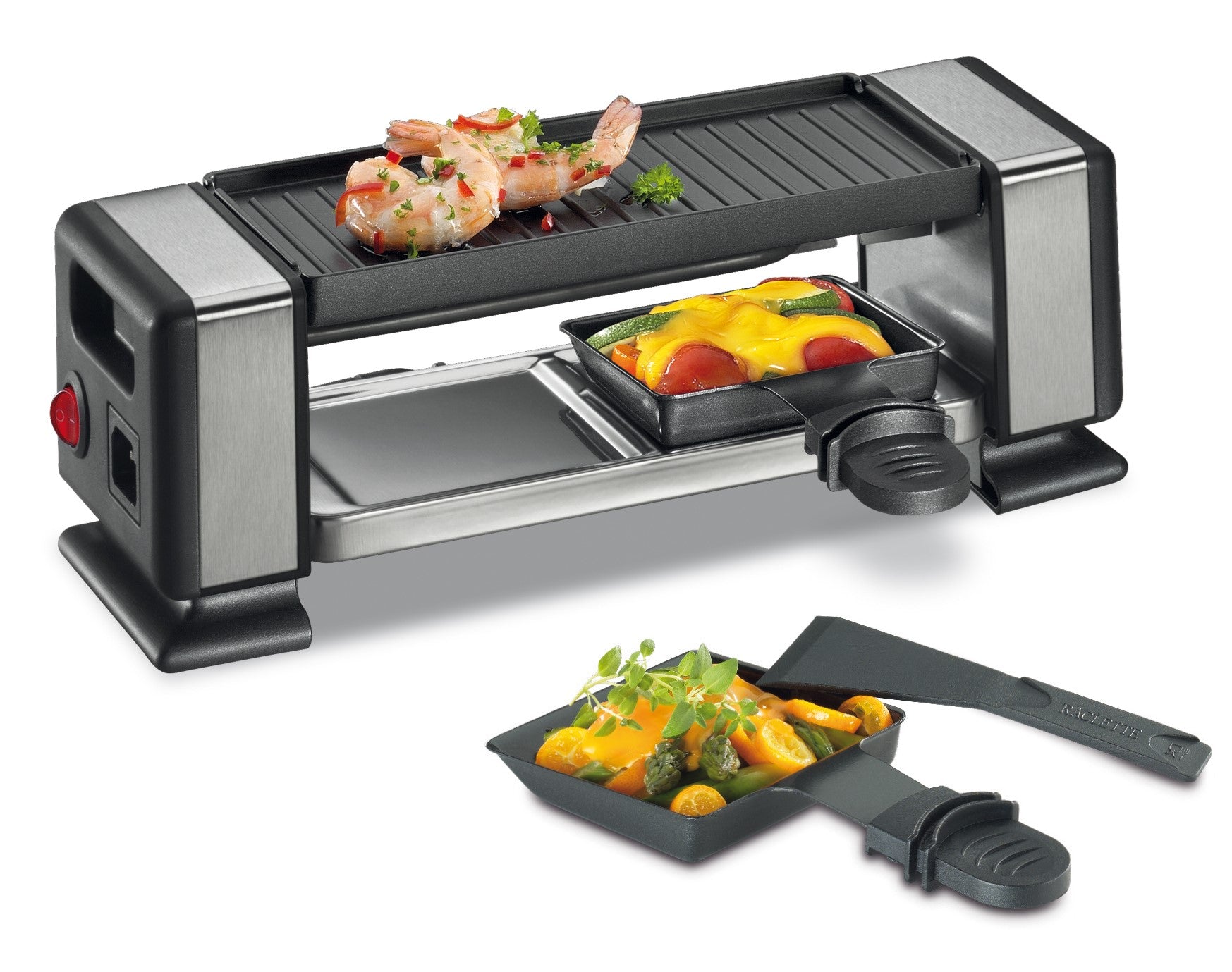 Gratar electric cu 2 raclette, negru, model Vista 2 Plus - KUCHENPROFI