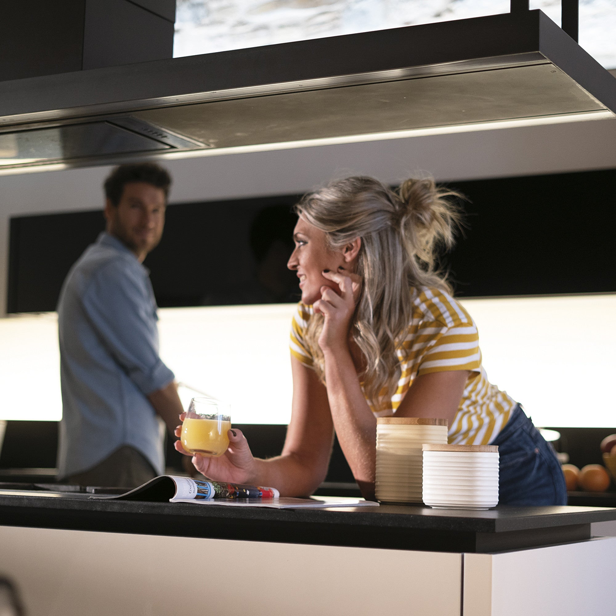 Cutie gri cu capac, dimensiune M, colectia Tierra - GUZZINI - Image 2