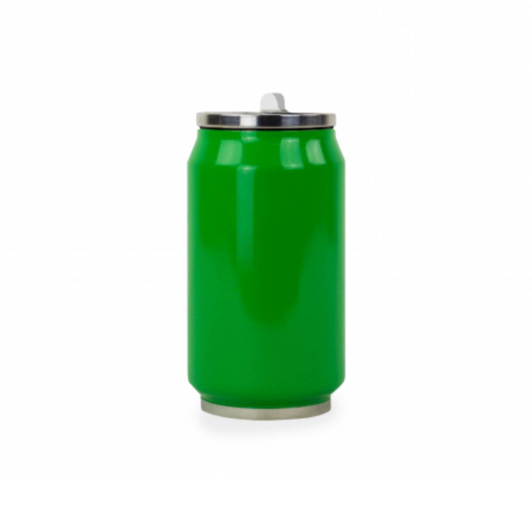 Cutie izoterma cu pai, 280ml, verde stralucitor - YOKO DESIGN