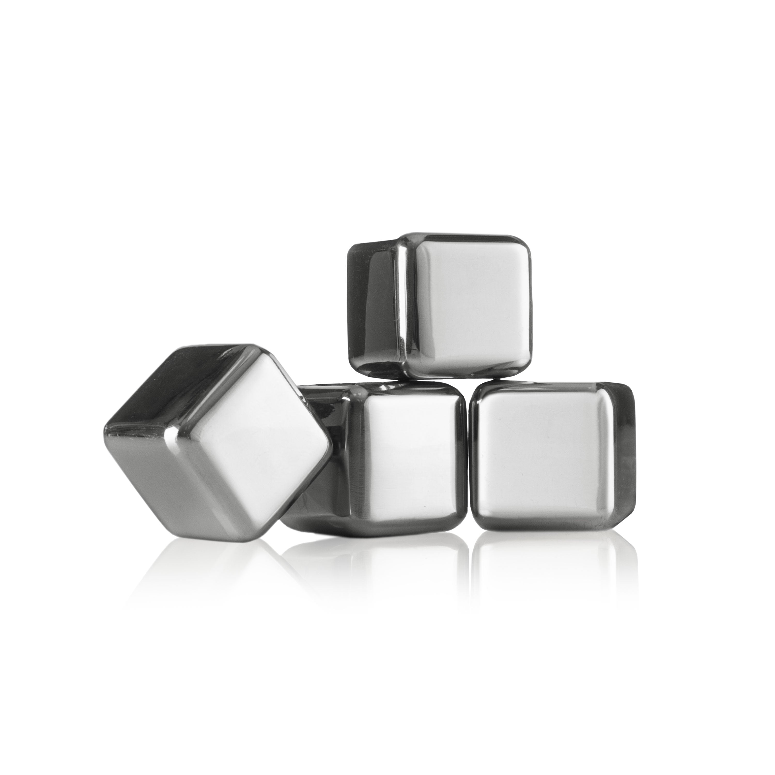 Set de 4 cuburi din inox pentru racirea bauturilor - VACU VIN