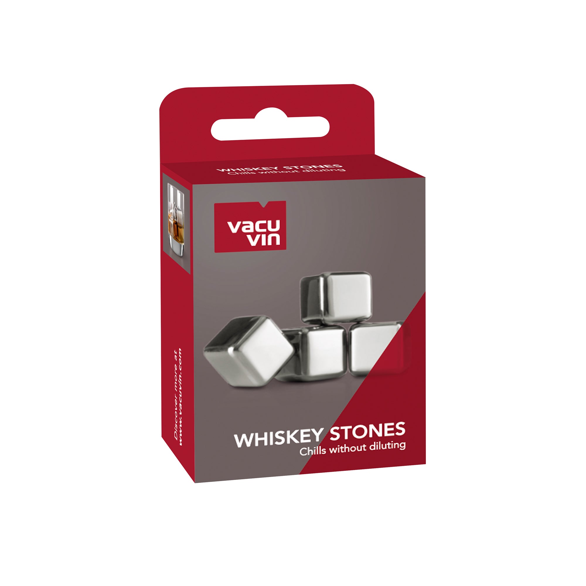 Set de 4 cuburi din inox pentru racirea bauturilor - VACU VIN - Image 2