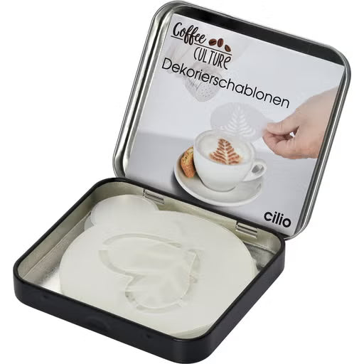 Set de decorare pentru cappuccino, 6 modele - CILIO