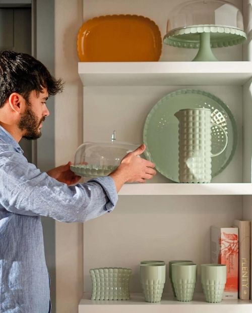 Tava rotunda verde, 35 cm, colectia Tiffany - GUZZINI - Image 1