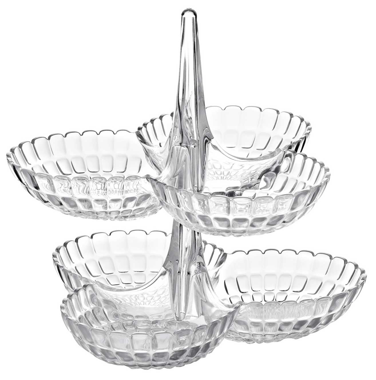 Set 2 suporturi cu 6 boluri pentru gustari, transparent, colectia Tiffany - GUZZINI
