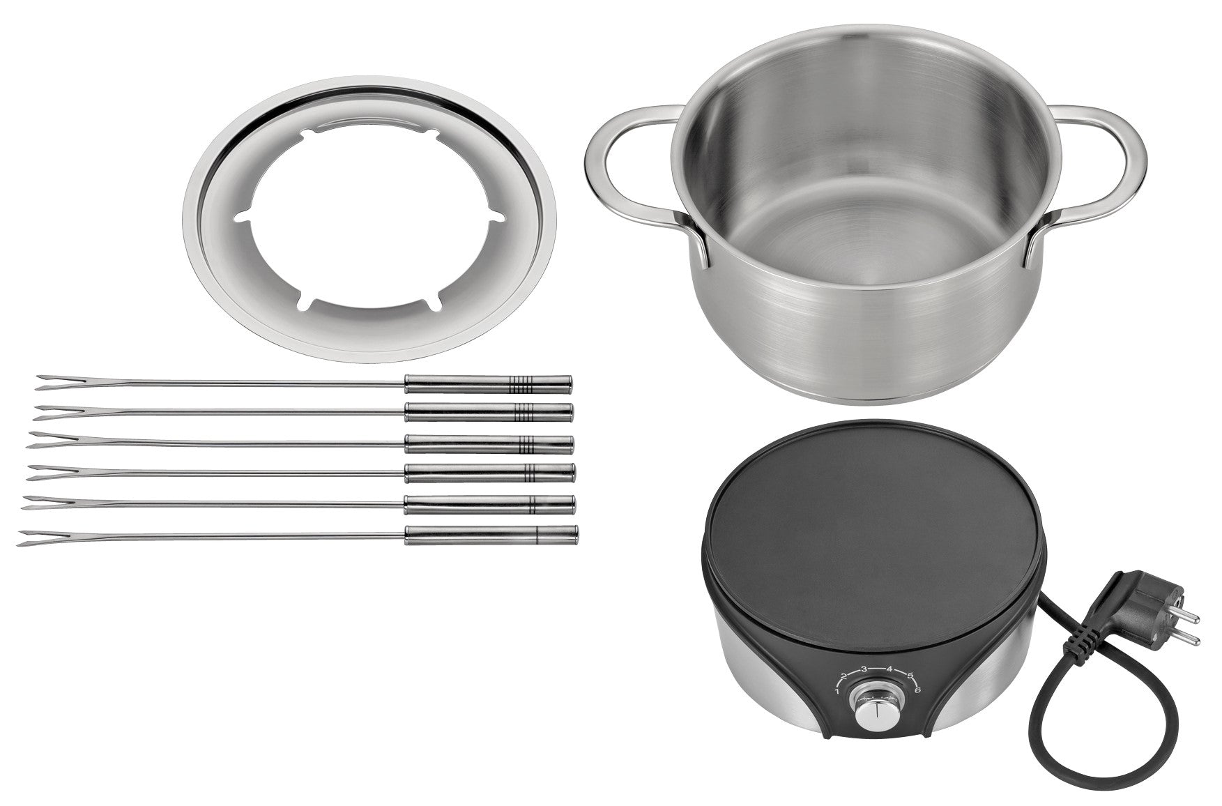 Set fondue electric, 1.5 litri, 6 furculite, model Geneva - KUCHENPROFI - Image 1