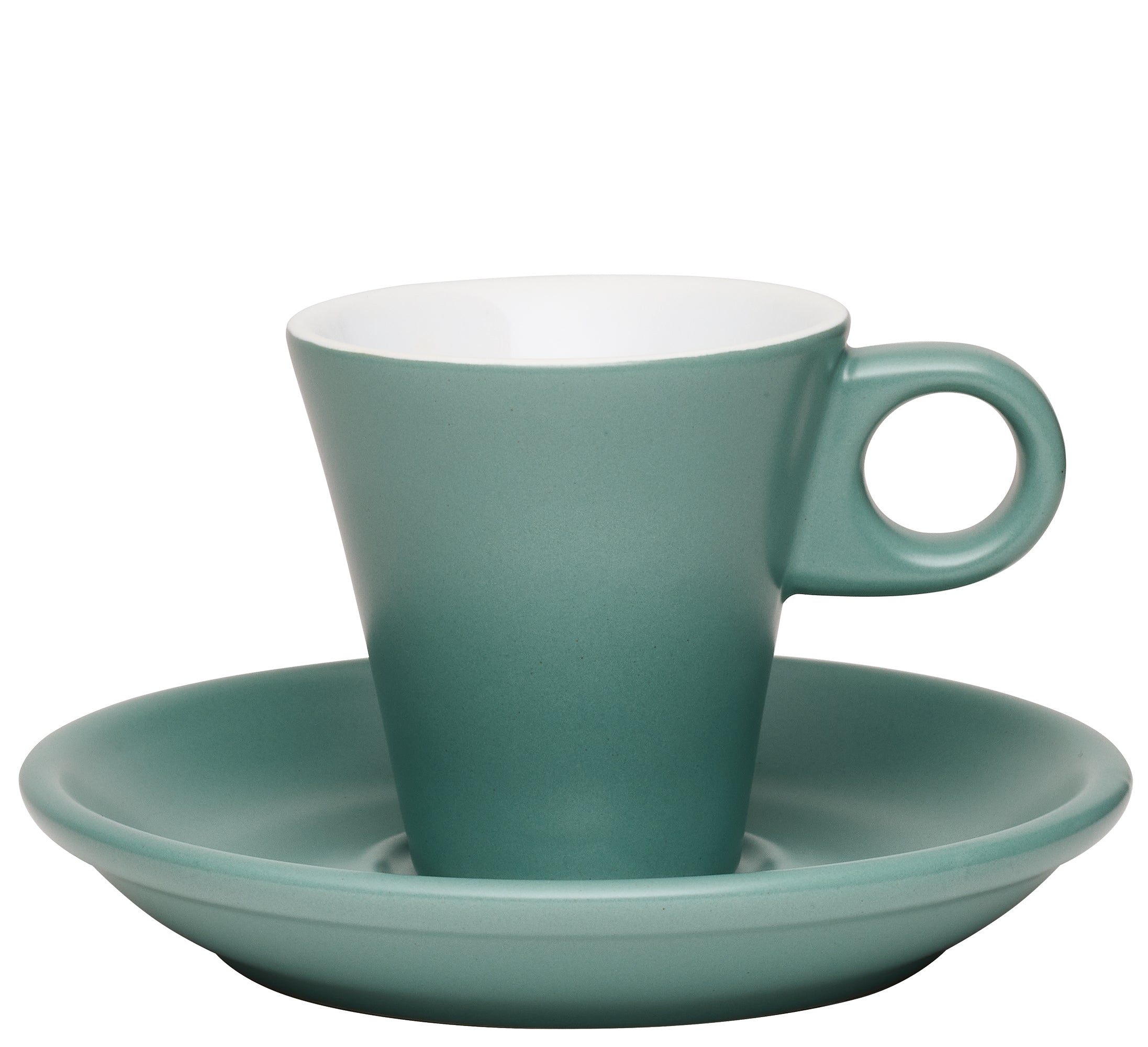 Ceasca si farfurie de espresso, verde, 40 ml, colectia Napoli - CILIO