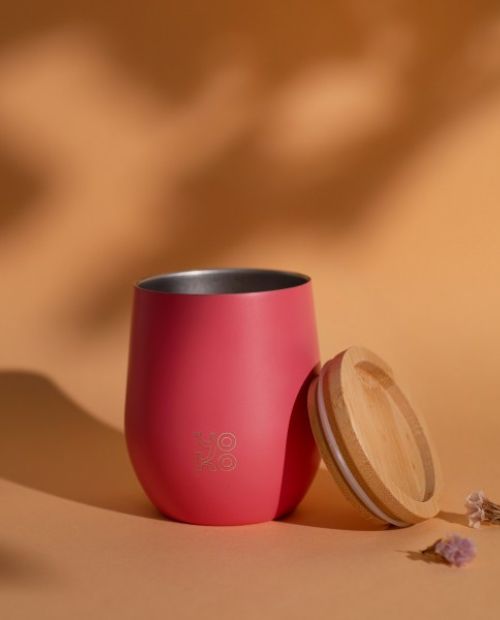 Cana izoterma, 250 ml, Pastel coral - YOKO DESIGN - Image 1