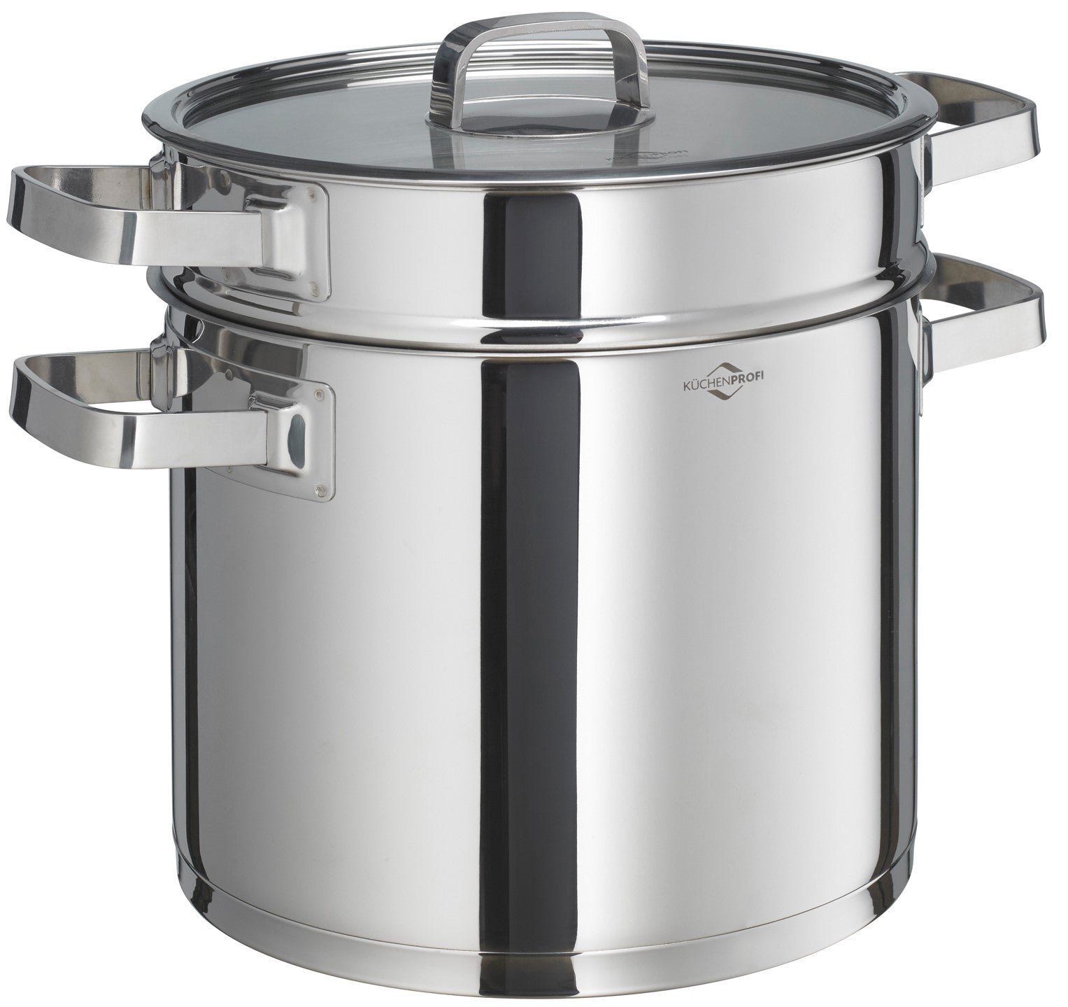 Oala din inox pentru paste, cu capac, 23 cm, 6 litri, colectia San Remo - KUCHENPROFI - Image 1