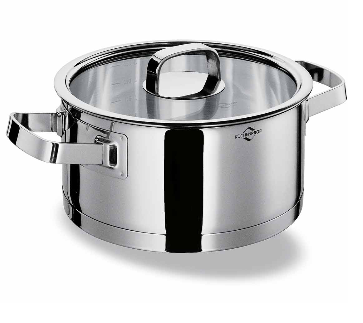 Oala din inox, cu capac, 2.5 litri, colectia San Remo Cook - KUCHENPROFI