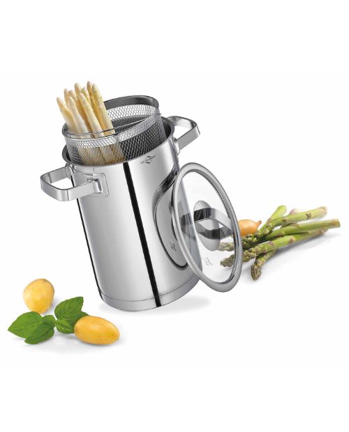 Oala din inox pentru sparanghel, cu capac, 21 cm, 4 litri, San Remo - KUCHENPROFI - Image 1