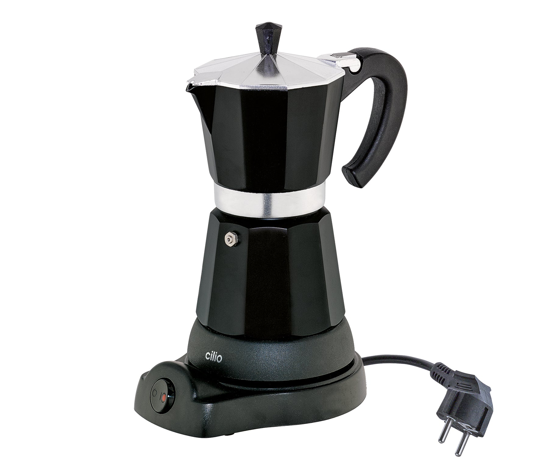 Espressor electric din aluminiu, 6 cesti, negru, colectia Classico - CILIO