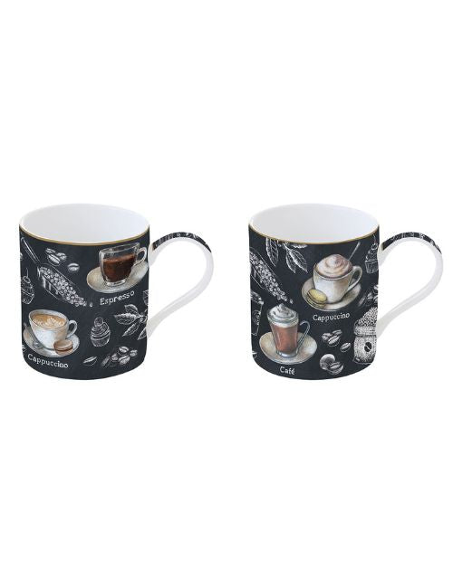 Set 2 cani din portelan, 350 ml, Barista - SIMONA'S COOKSHOP