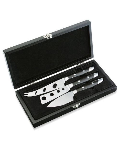 Set de 3 cutite pentru branza, otel inoxidabil, Fontina - CILIO