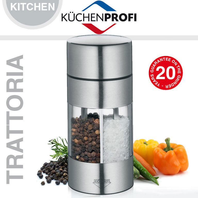 Rasnita 2-in-1 sare/piper, model Trattoria - KUCHENPROFI