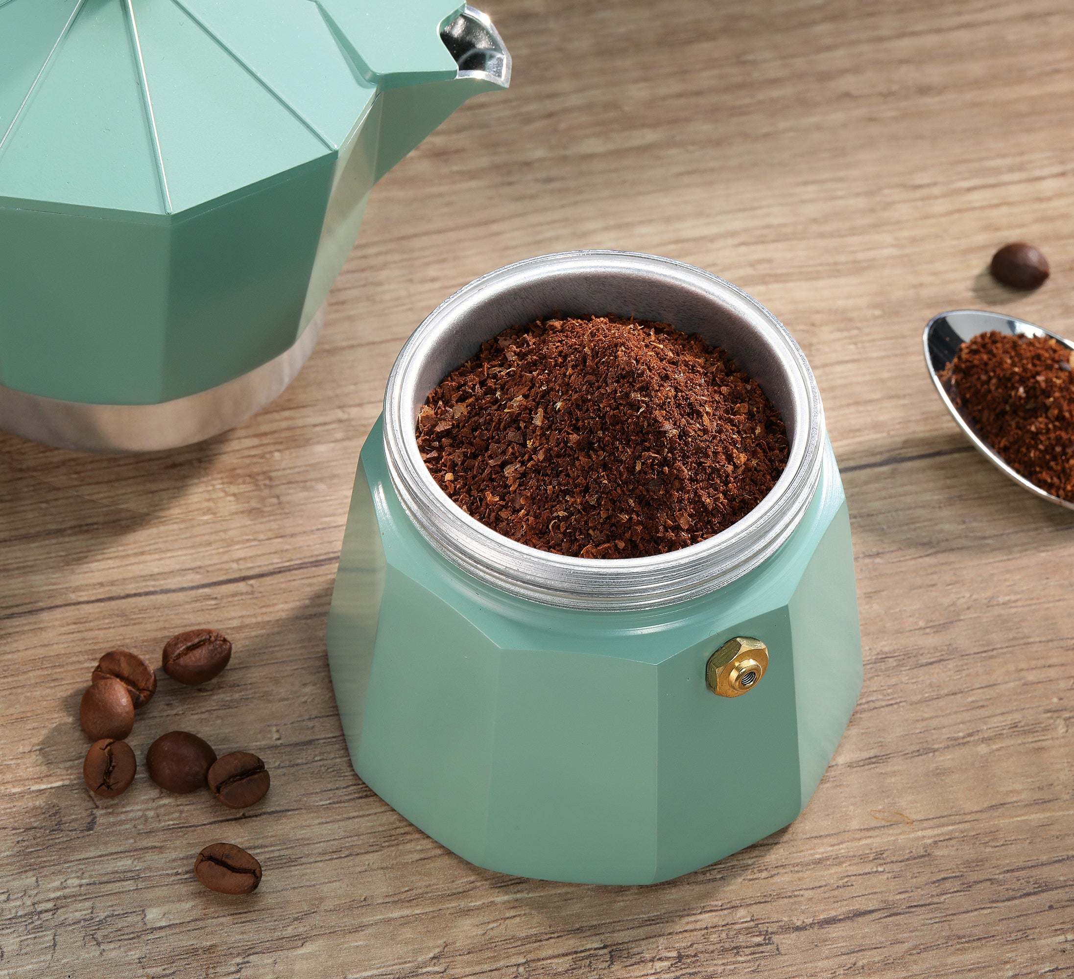 Espressor, 6 cesti, verde, Legno - CILIO